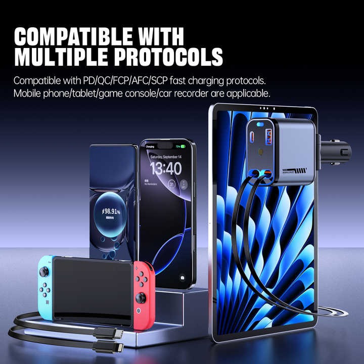 All-in-One Retractable Charging Adapter for Cars