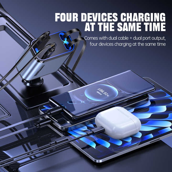 All-in-One Retractable Charging Adapter for Cars